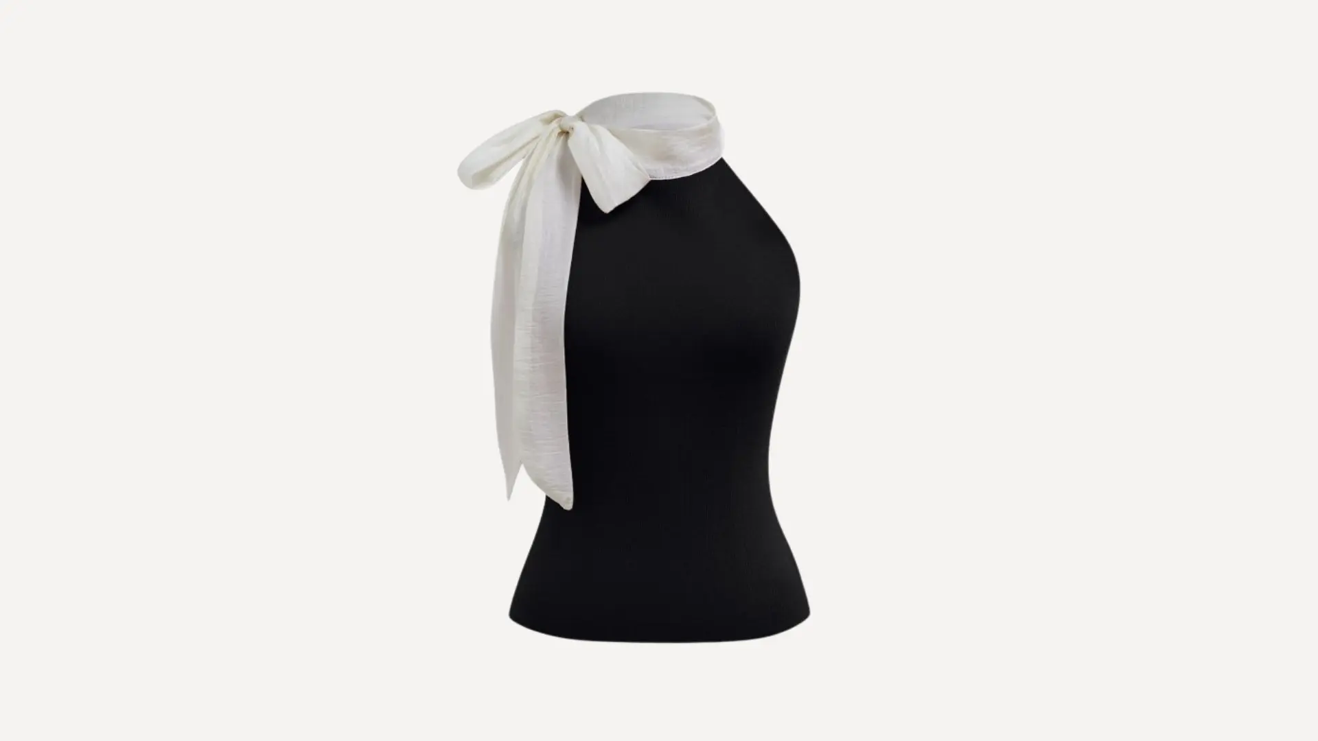 plum tie-neck top with long bell sleeves and a ruffled neckline on a plain white background