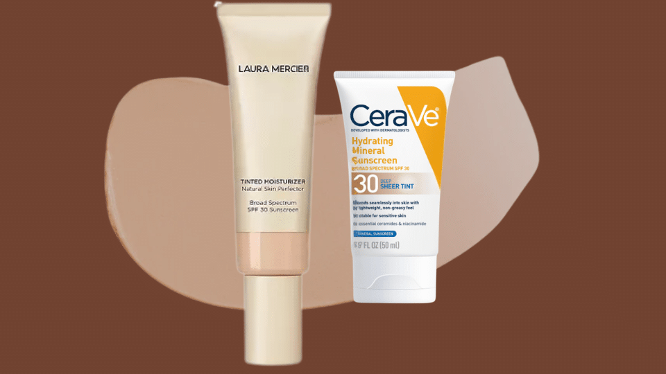 tinted moisturizer makeup tubes showing lightweight coverage with hydration for natural even skin tone