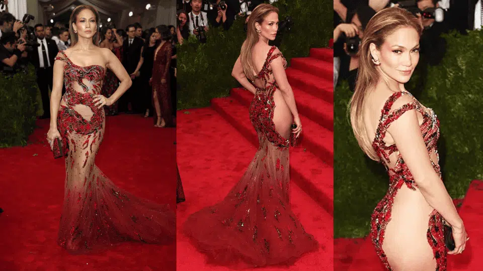 jennifer lopez in versace nude illusion crystal gown at the 2015 met gala china through the looking glass theme