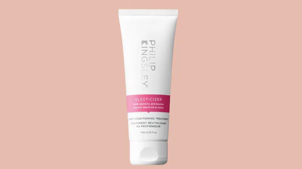 philip kingsley elasticizer deep conditioning treatment in white tube for improving fine hair elasticity and strength