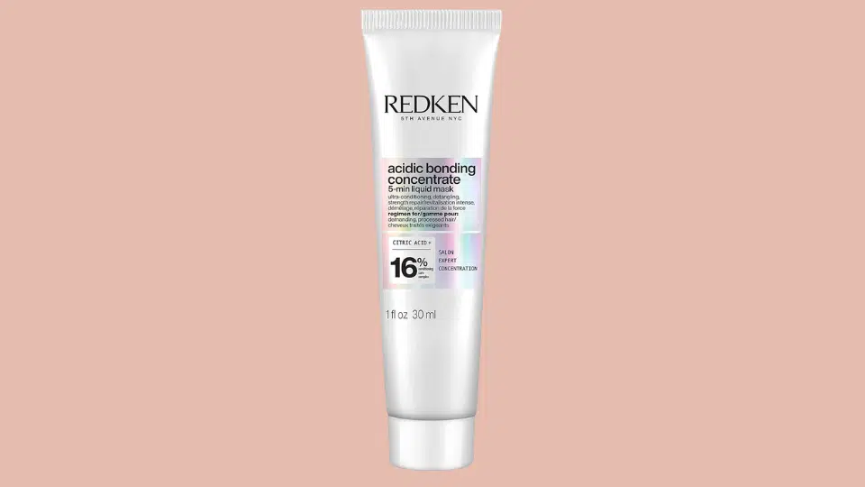 redken acidic bonding concentrate 5 min liquid mask in silver tube for strengthening and smoothing fine hair