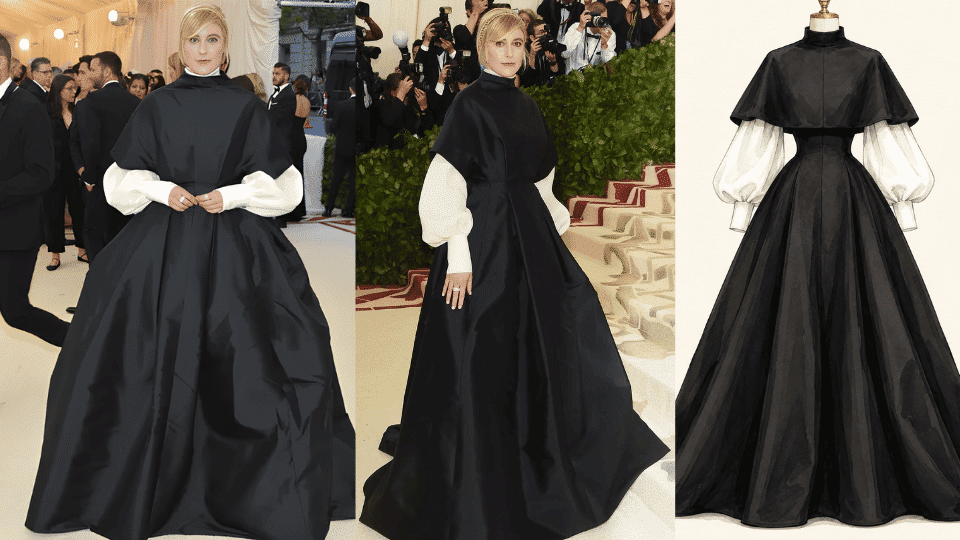greta gerwig in stella mccartney understated tailored look at met gala