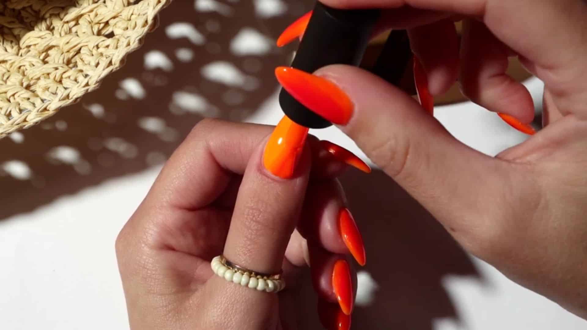 apply thin layers of popsicle gel, followed by blooming gel for seamless color blending and curing