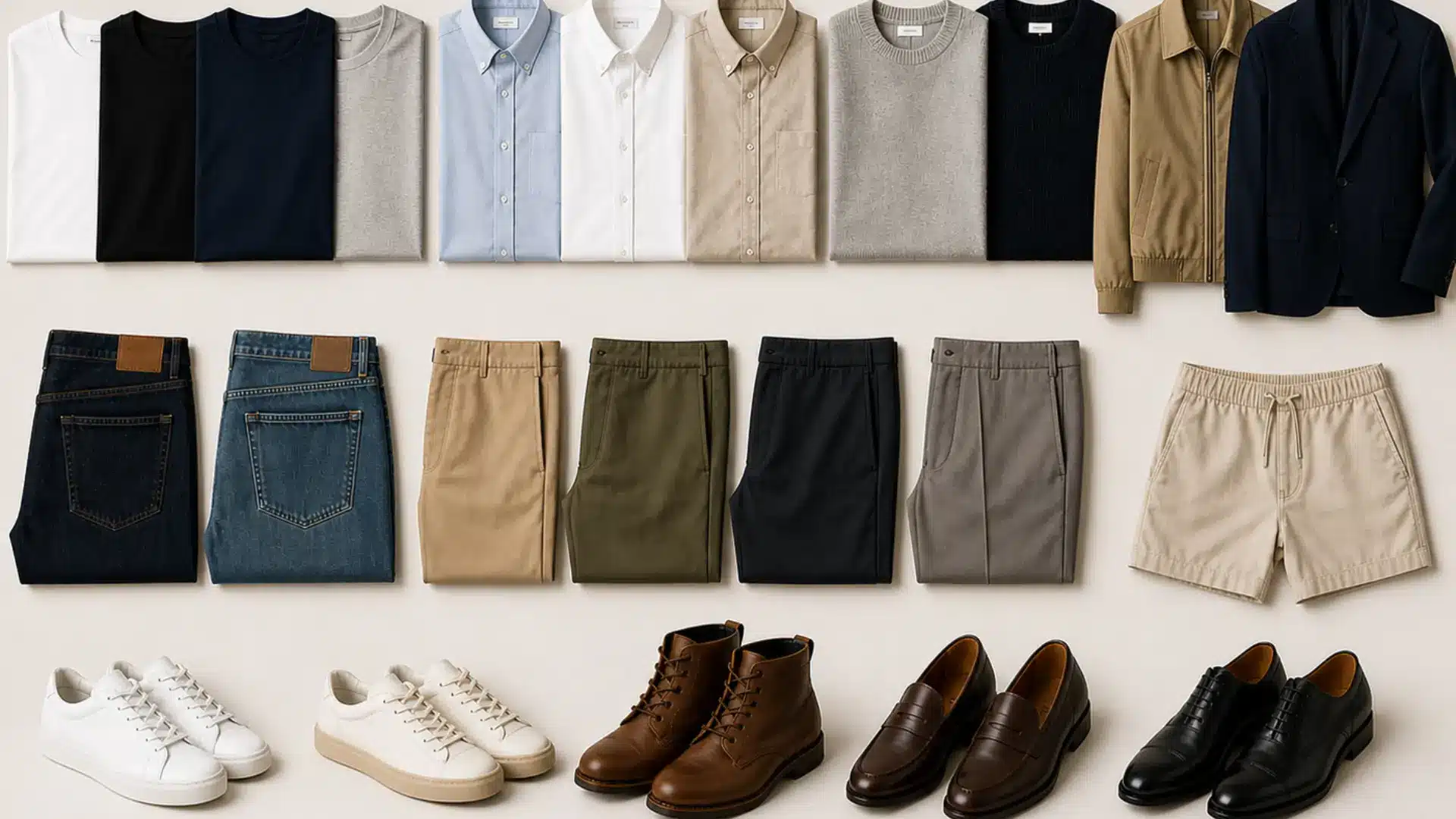men minimalist wardrobe essential capsule