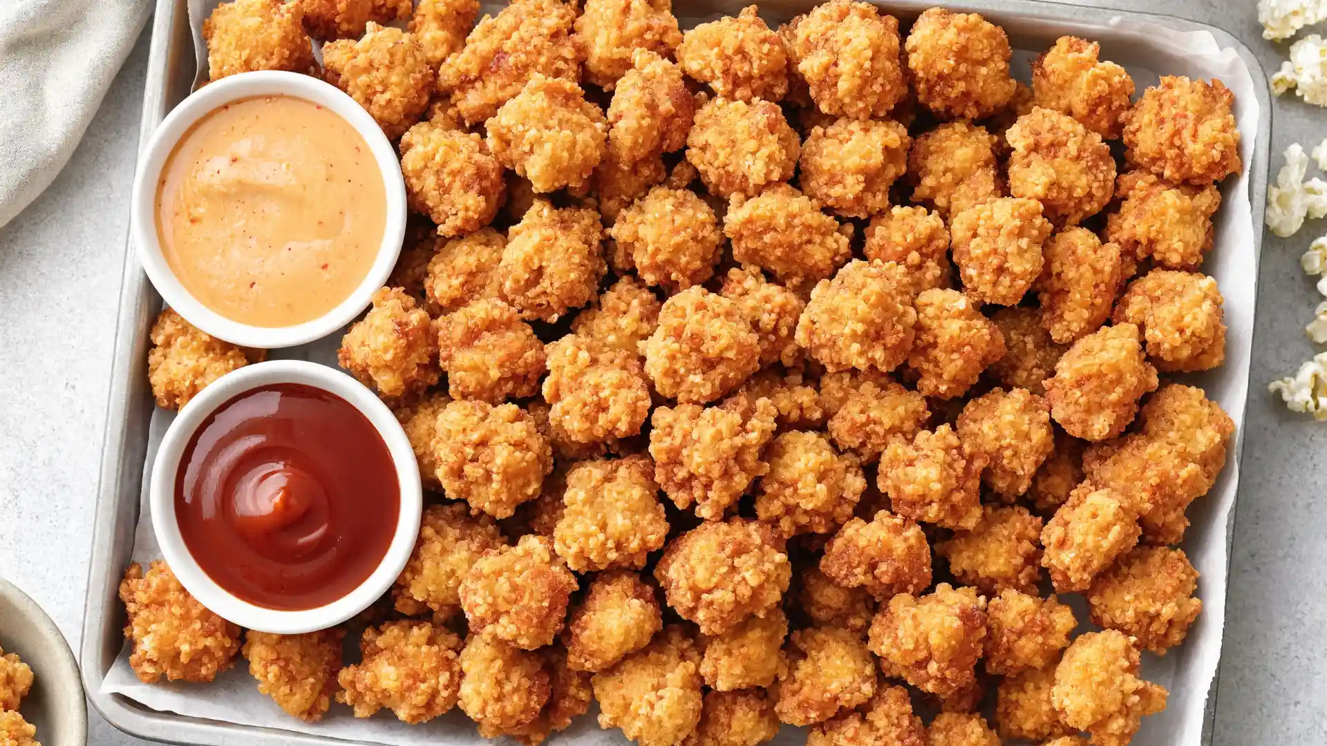 crispy popcorn chicken bites perfect for quick dips and easy party snacking moments