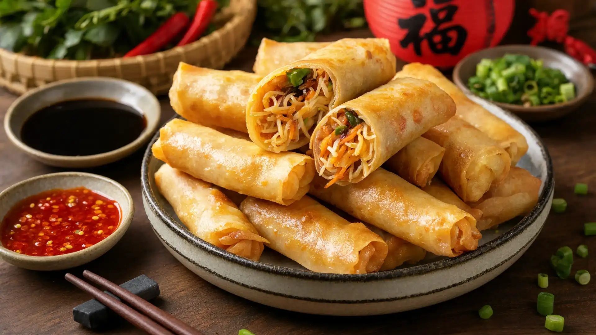 crispy spring rolls filled with veggies perfect crunchy bite for party appetizers