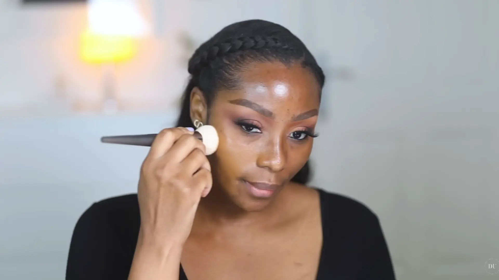 foundation application for soft glam makeup looks creating smooth blurred skin base with even tone and natural finish