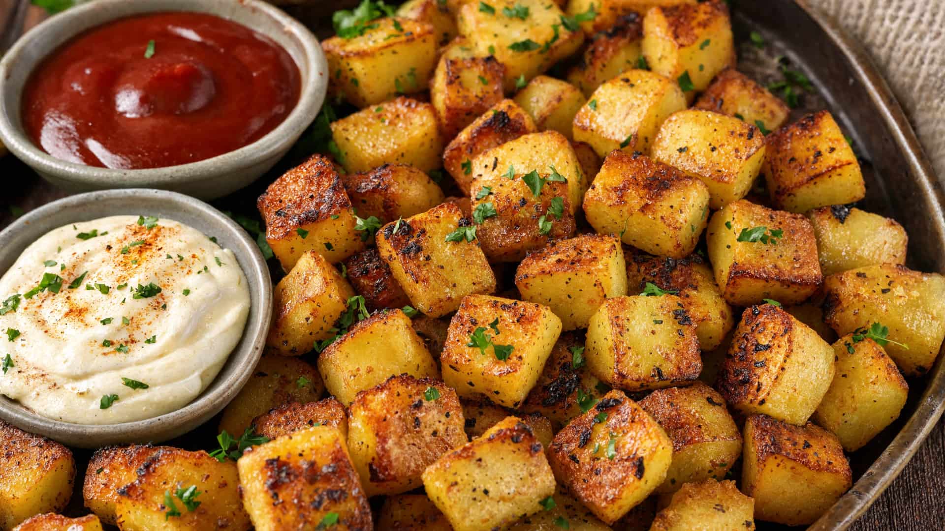 golden potato bites small roasted or fried snacks perfect for easy party serving