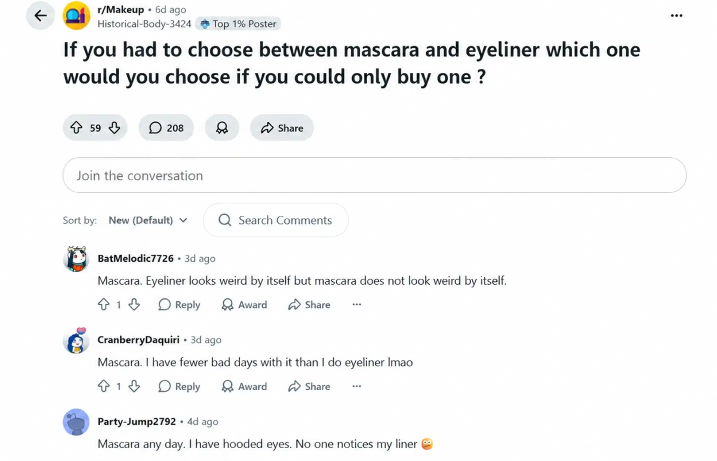reddit post