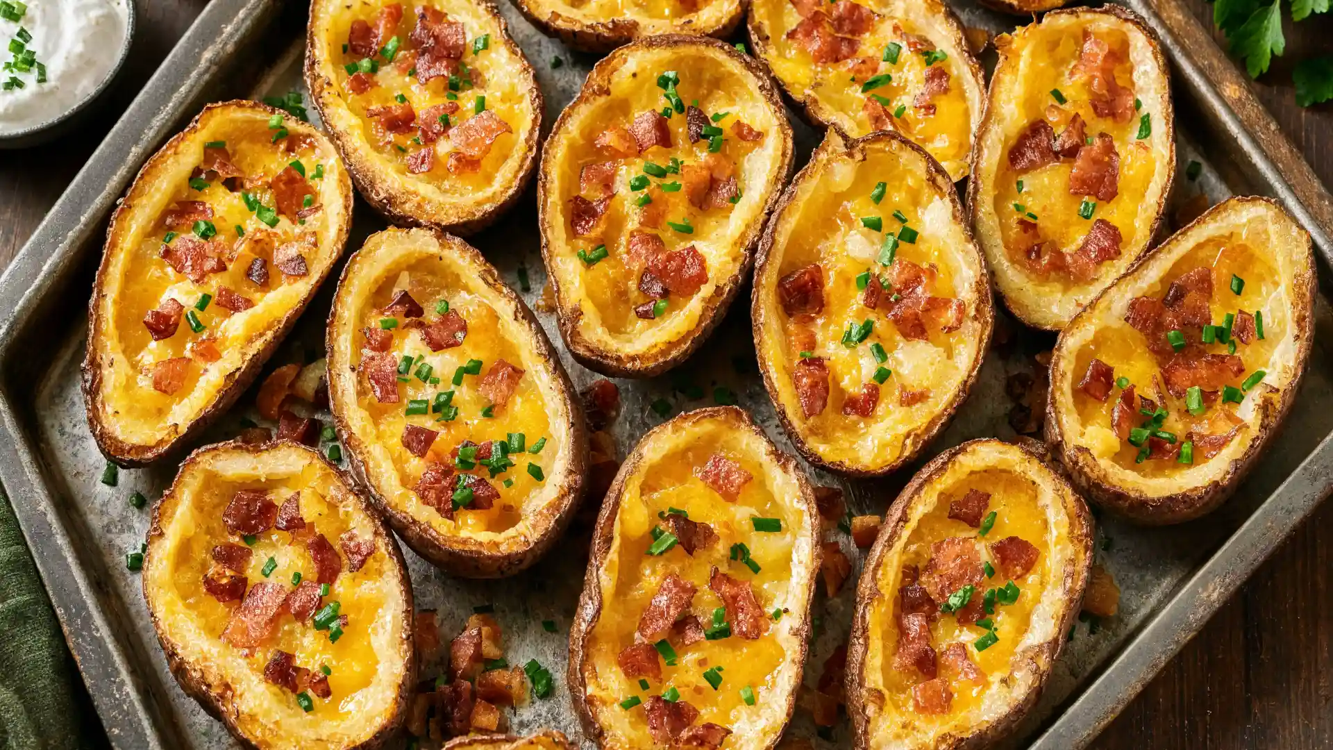 loaded potato skins crispy cheesy bites perfect for hearty party snacking moments
