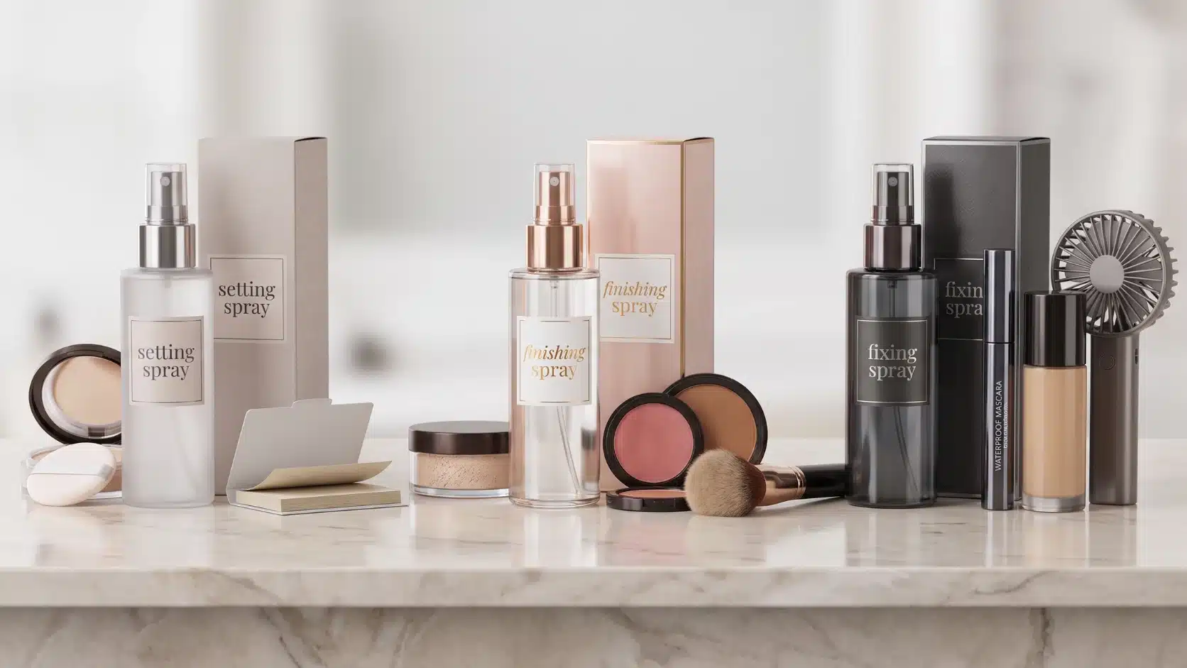 setting spray and finishing spray products for oily cakey and long wear makeup problems