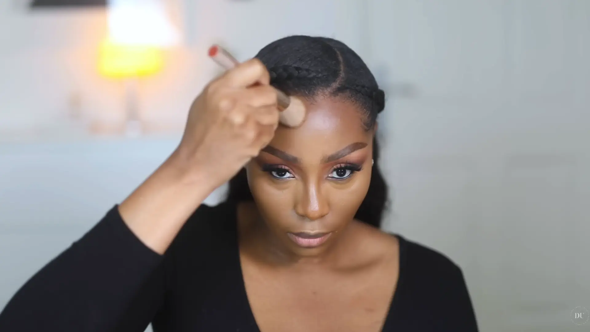 soft contour application for soft glam makeup looks adding subtle structure to cheeks, forehead and jawline