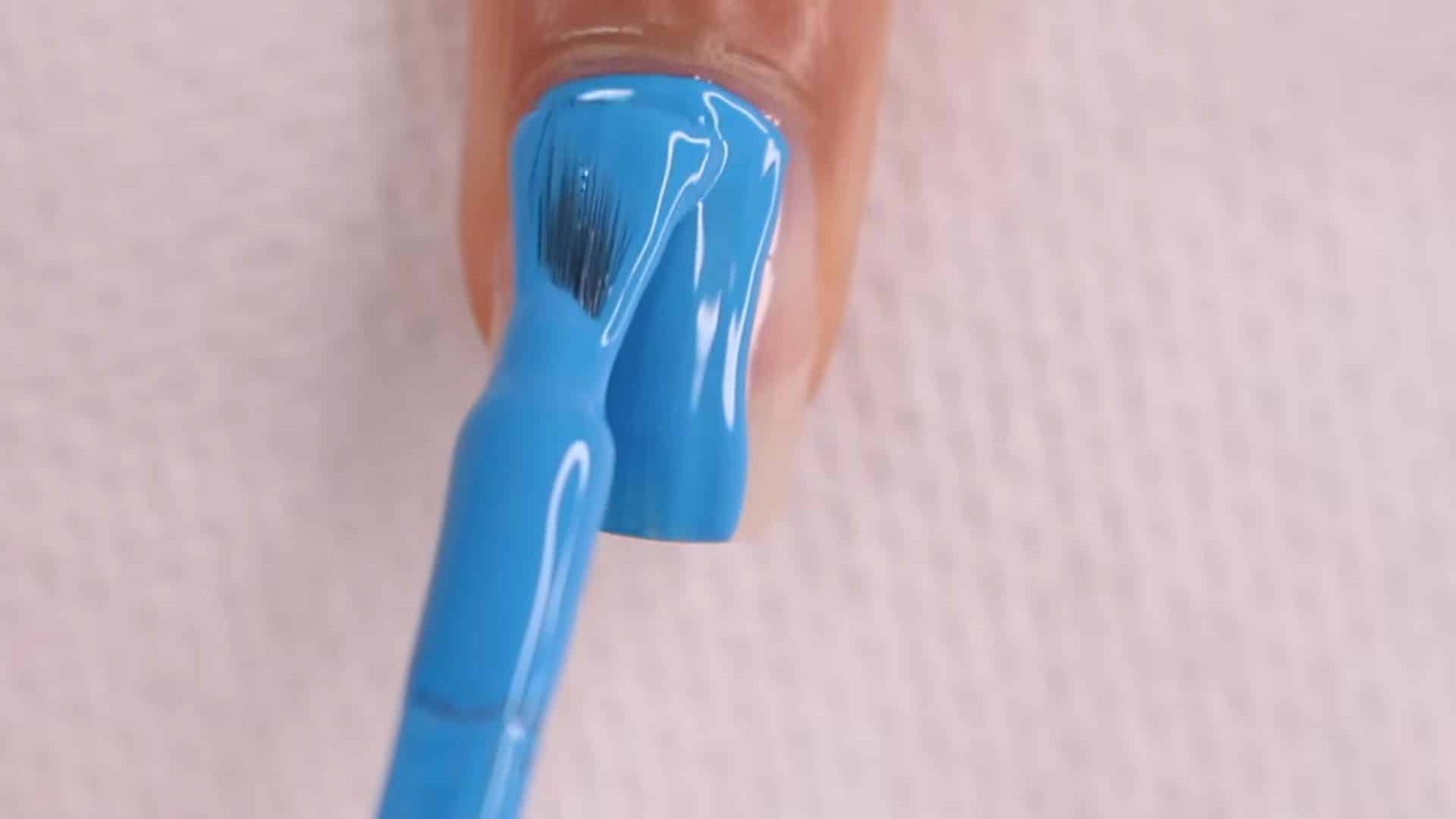 apply first gel colour coat